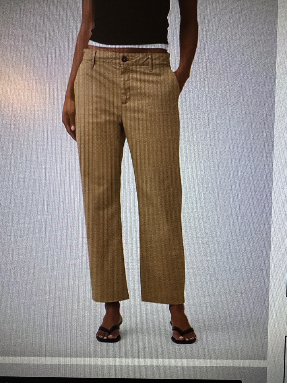 GAP women’s Mid Rise Downtown Khakis Mojave brown 10 Tall New with tags